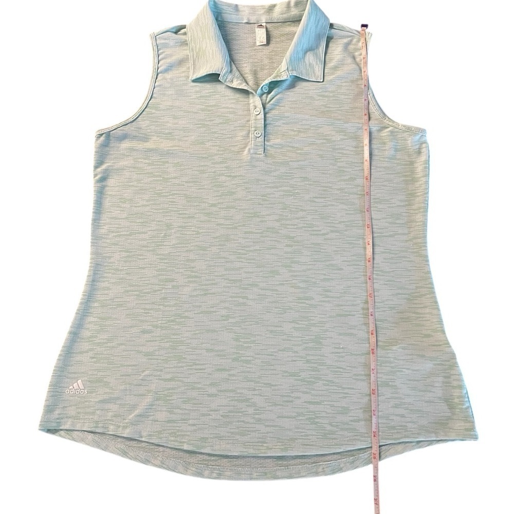 Adidas Women’s Mint Green Athletic Polo Tank Top Size Large - Picture 6 of 13